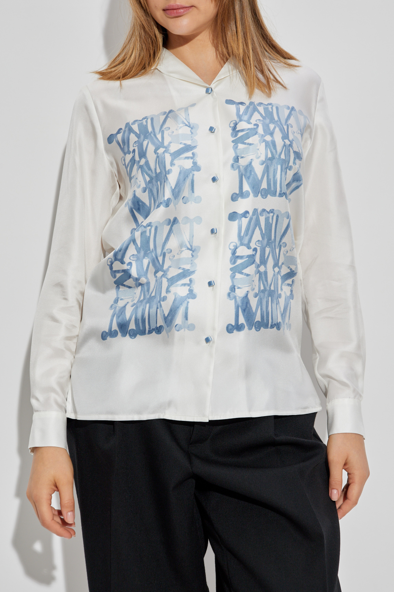 Tシャツ・カットソー Max Mara NABIL - Silk shirt with print (2521116061600 003) Max Mara T-shirt with 